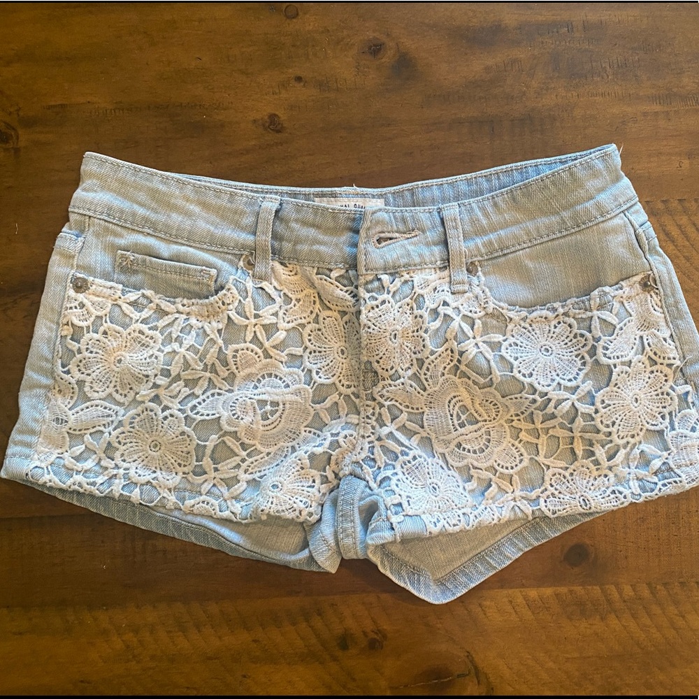 Aeropostale 00 Jean and lace shorts